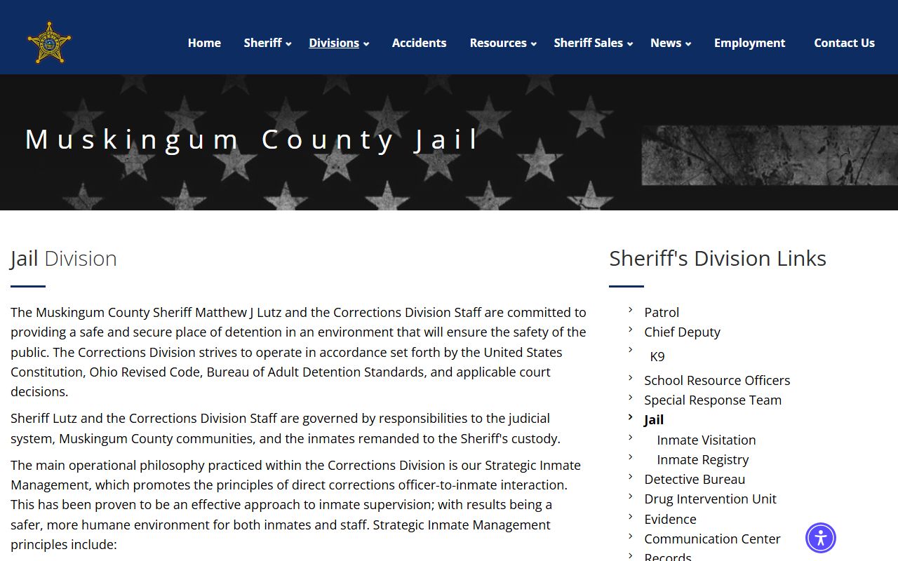 Muskingum County Jail Corrections Division official page